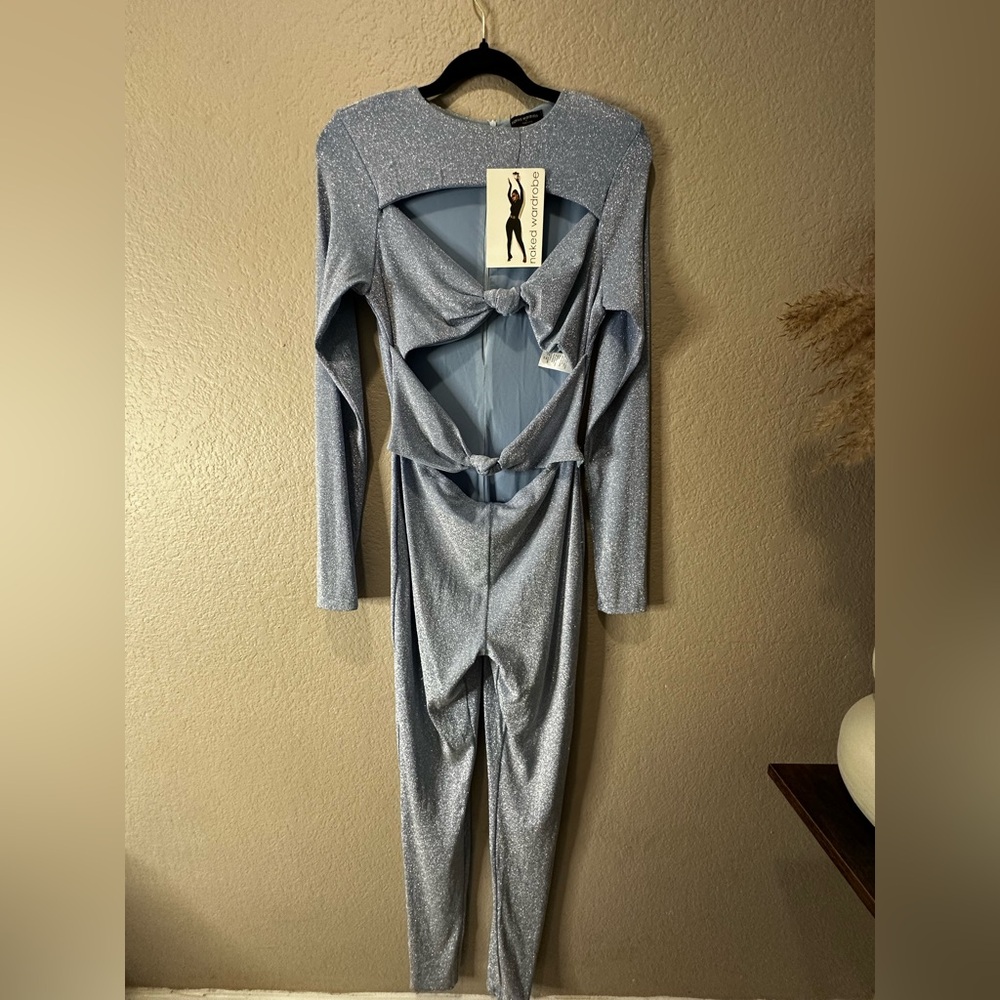 Naked Wardrobe glitter jumpsuit XL - Picture 2 of 3